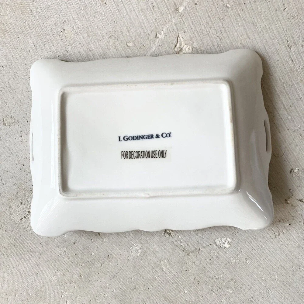 I Godinger & Mother’s Day Gifts for Mom Ceramic Trinket‎ Tray Lovie Blanket Blue